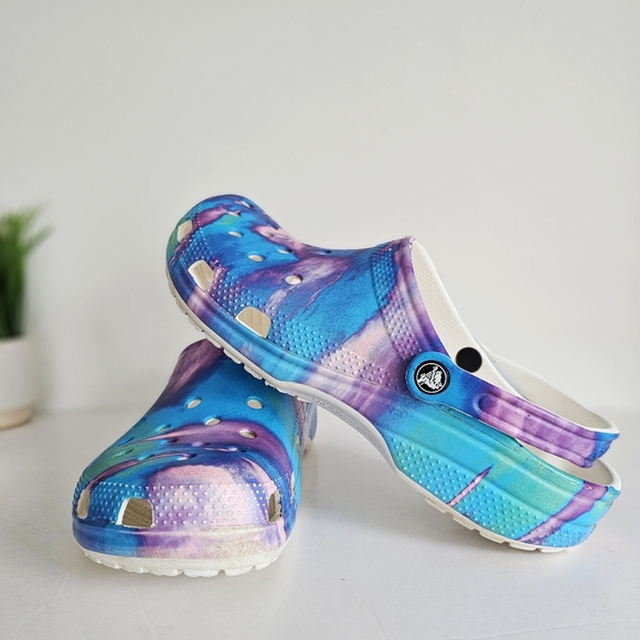 Crocs Classic Out Of This World Tie-Dye Multicolored Clogs Size 10 Men 13 Women - Picture 10 of 16